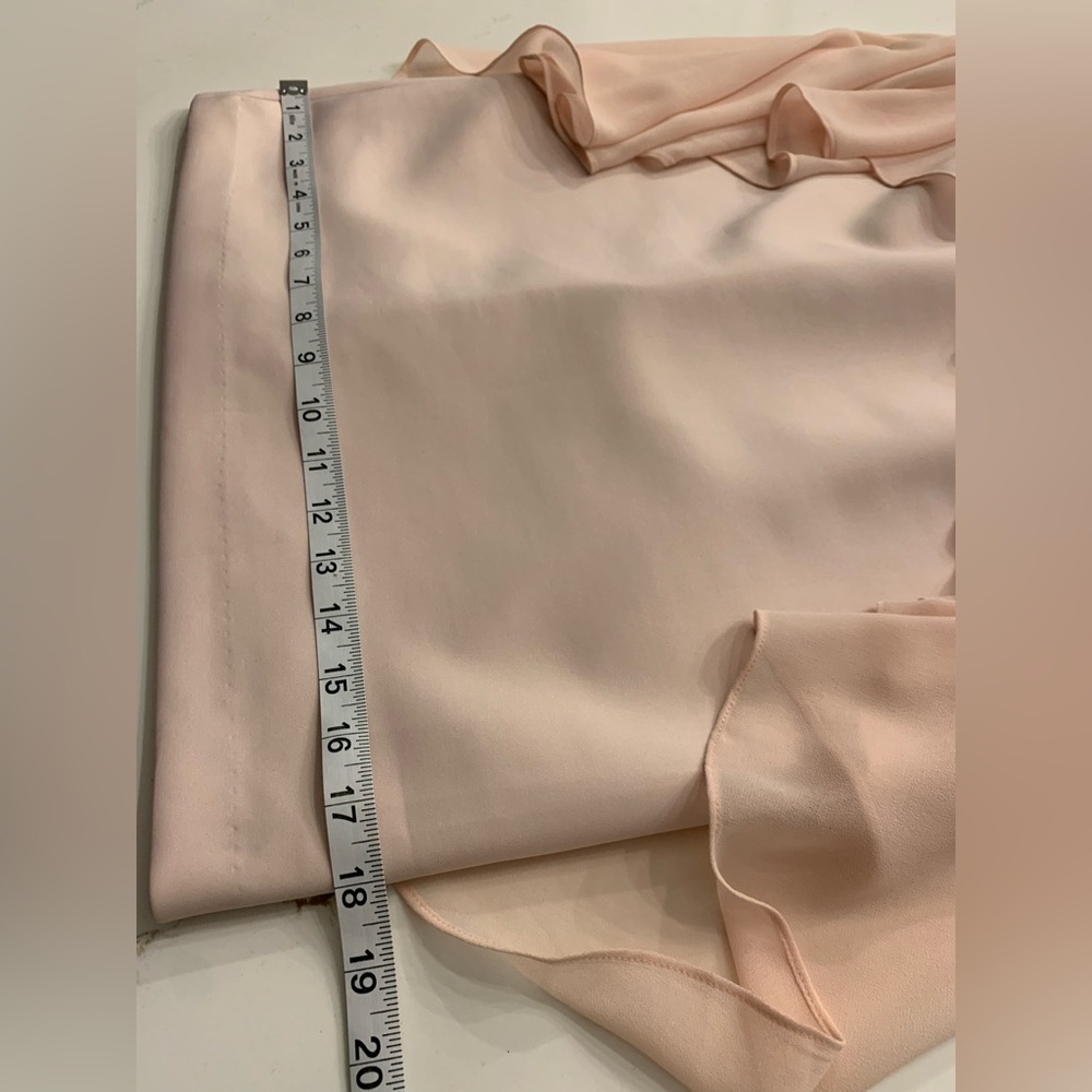 Calvin Klein Chiffon Popover Midi Dress Pale Pink Women’s Size 6 NEW - Picture 4 of 11